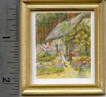 miniature paintings, watercolours in the style of H. Allingham
