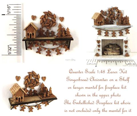 Gingerbread Christmas & Shelf 1:48 LC010