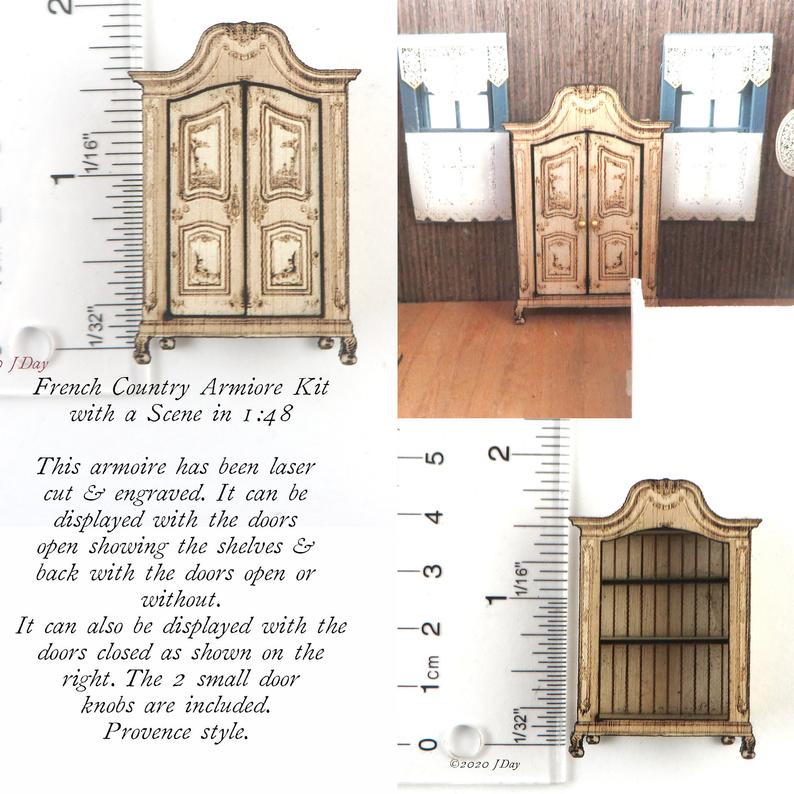 Fr. Country Armoire with Scene LC053