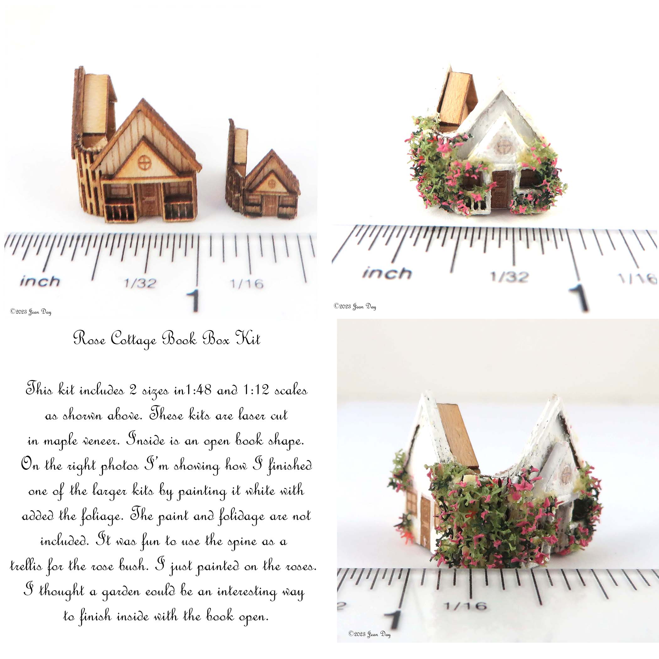 Rose Cottage Book Box Kit both 1:12 & 1:48 LC187