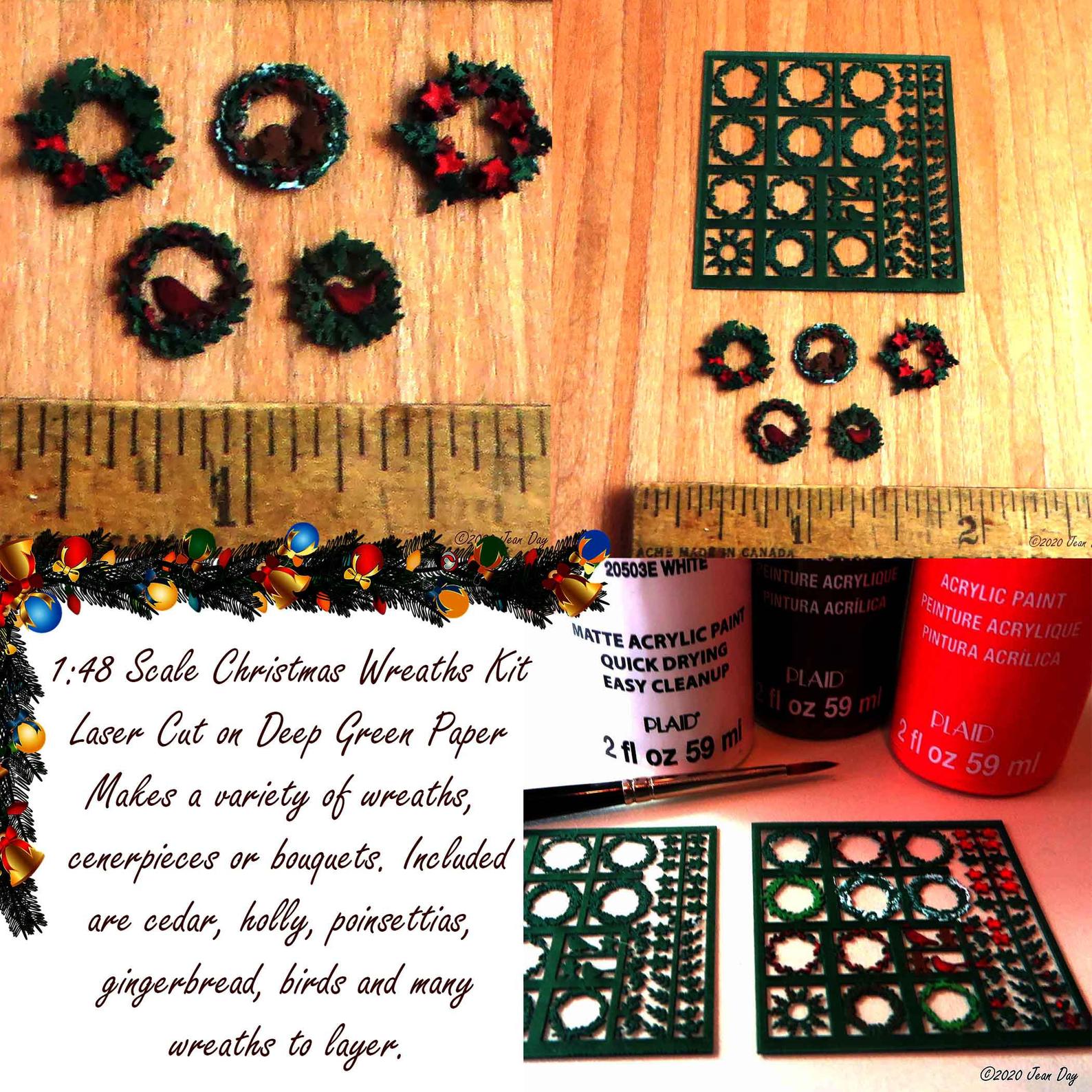 Christmas Wreaths Kit 1:48 LP029