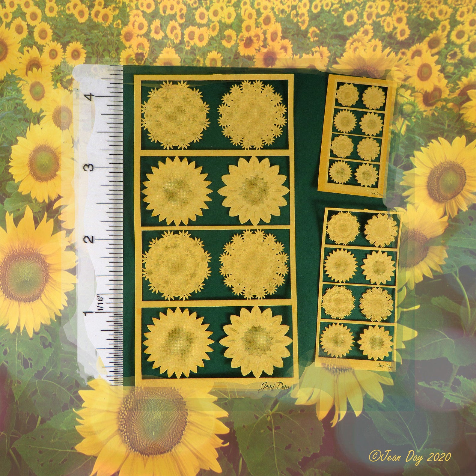 Sunflower Doilies, Sunflower Yellow 1:12 sc PL202