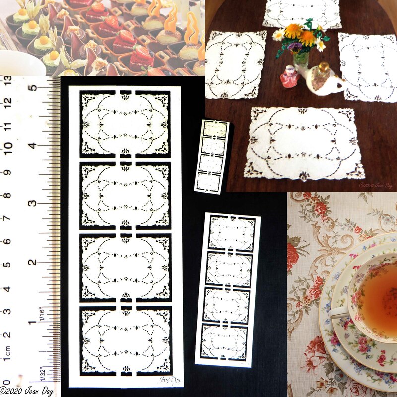 French Tiny Tulips  Placemats 1:12 sc. PL206