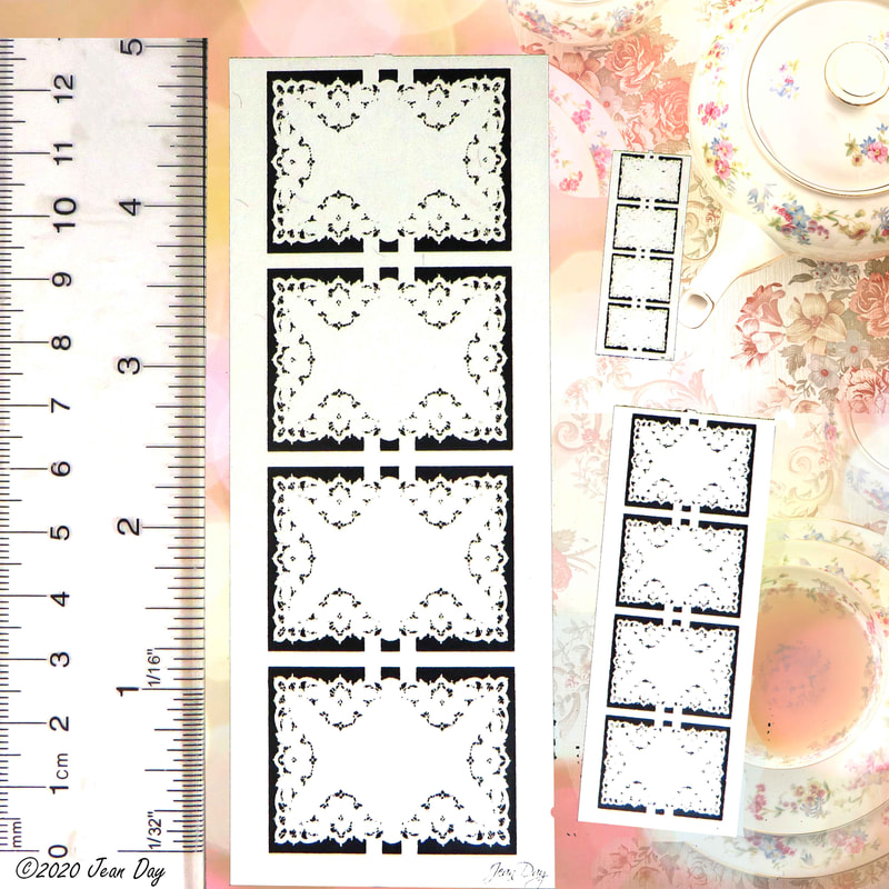 French Roses Cutwork Look Placemats 1:12 sc. PL207